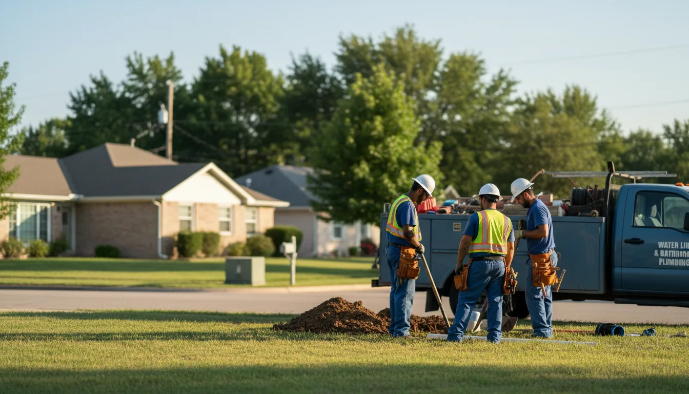 Residential water line and bathroom plumbing service in Clearfield, UT